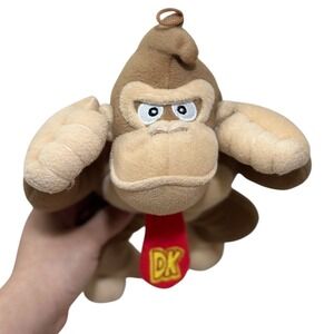 Nintendo Donkey Kong Plush Super Mario Series Brown Gorilla 10" 2021 DK